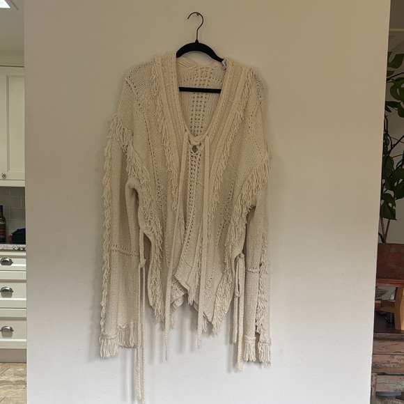 3.1 Phillip Lim Cream Fringe Cardigan - Picture 1 of 3